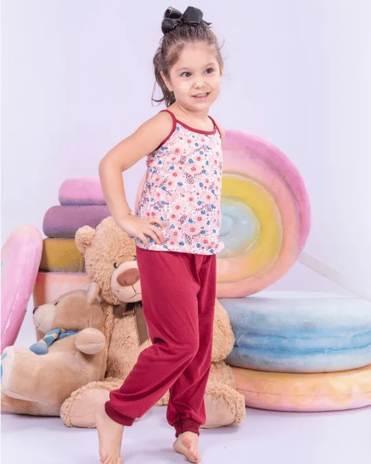 PIJAMA INF. FEM. ALCINHA ESTAMPADO TAM M