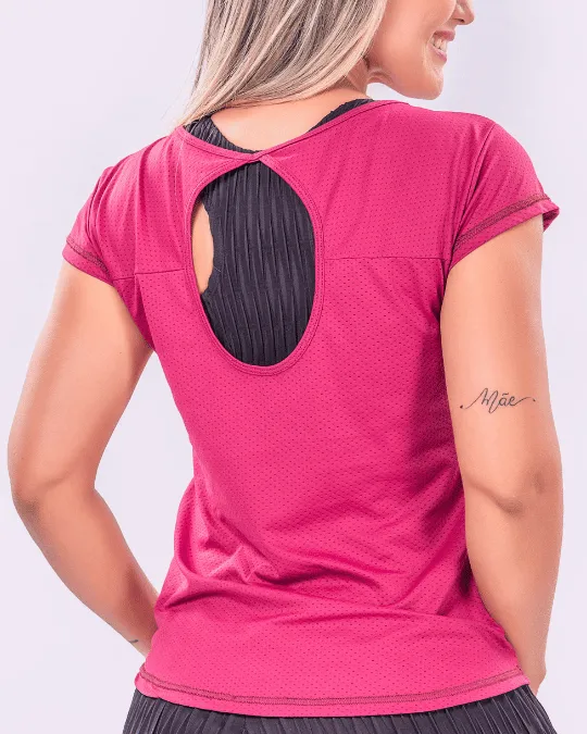 BLUSA ACAD. MANGA ELAST.  DETALHE BRANCO TAM M