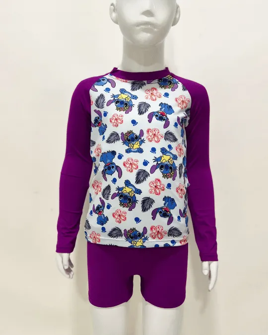 CONJ.INF.PROT.UV TINA AZUL FROZEN TAM M