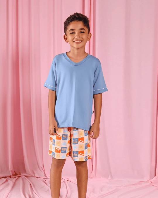 PIJAMA INF. FAMILY AZUL MARINHO TAM P