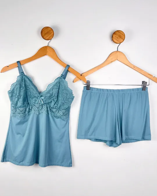 BABY DOLL JAQUELINE AZUL CARIBE TAM G