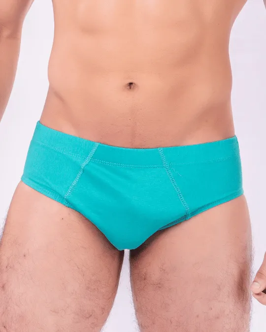 CUECA ALGODAO REBATIDA AZUL ATALAIA TAM P