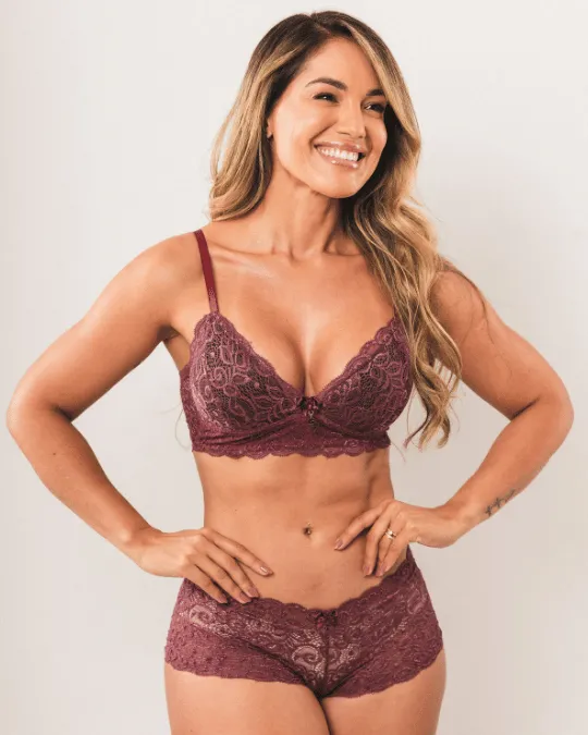 CONJUNTO JADE VINHO BORDO TAM G