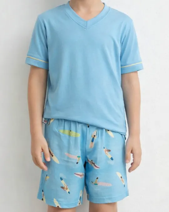 PIJAMA INF. FAMILY AZUL TURQUEZA TAM M